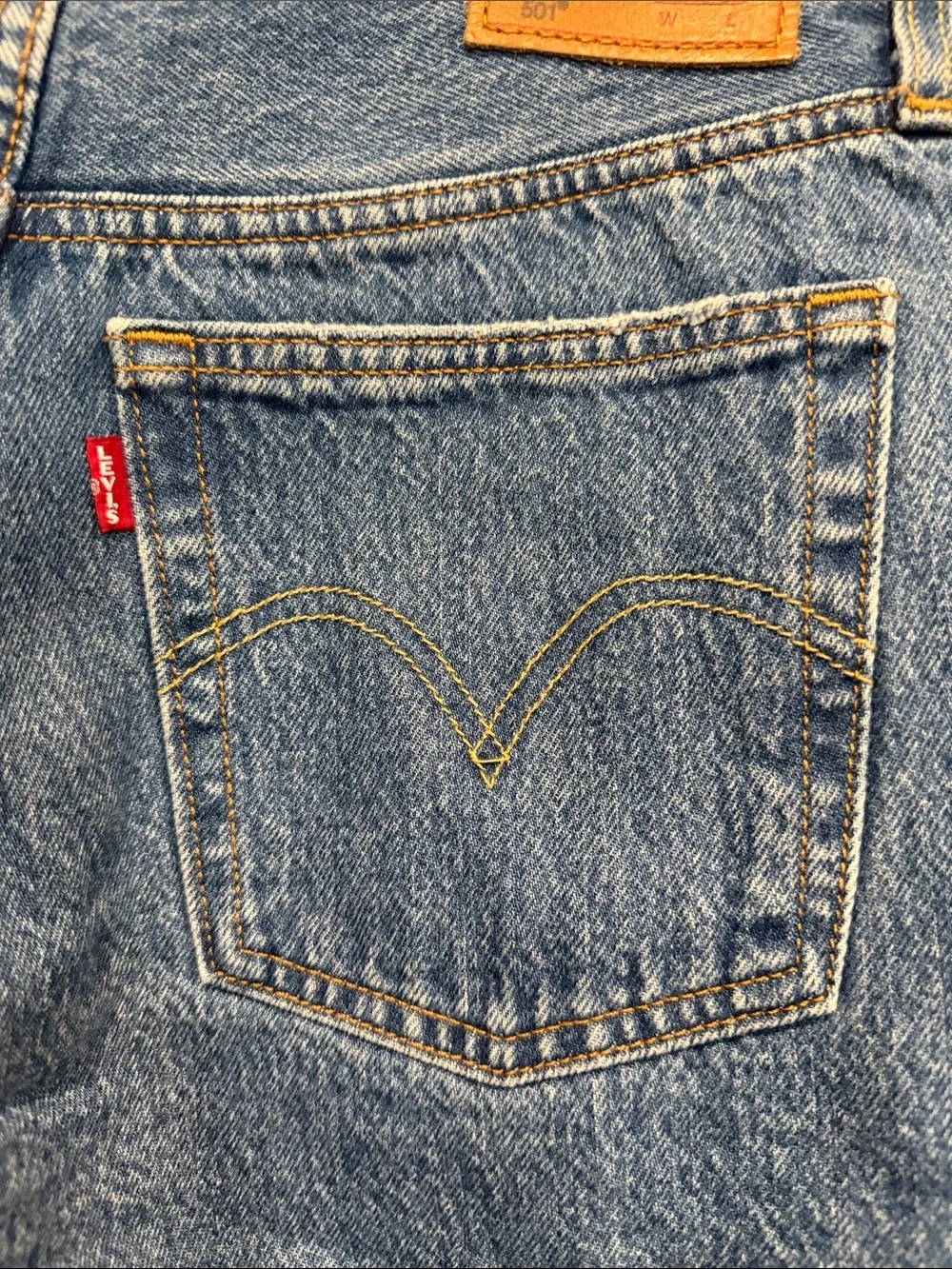 Levi's Distressed Denim Jean Shorts - Blue